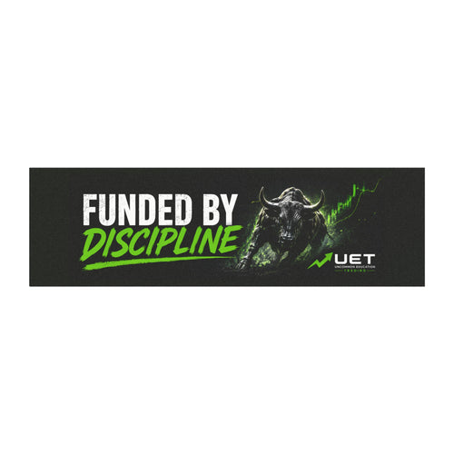 Funded By Discipline Car Magnet — Motivational Bull Design